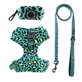 Load image into Gallery viewer, Bundle | Spot Of Luxury Green| Dog Harness + Leash + Poop Bag