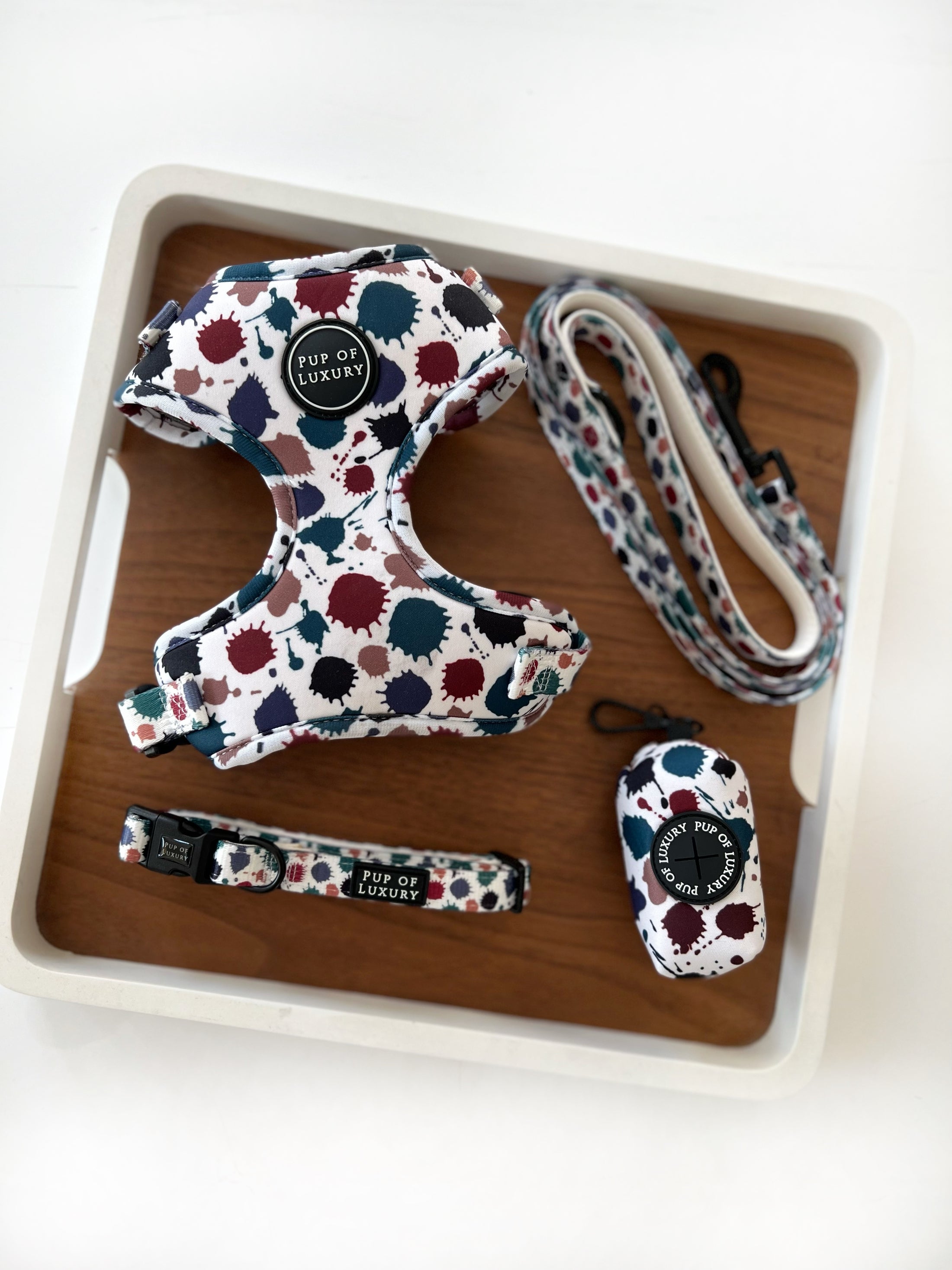 Bundle | Splash Of Luxury | Dog Harness + Leash + Poop Bag