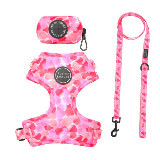Bundle | Petal Me Pink | Dog Harness + Leash + Poop Bag