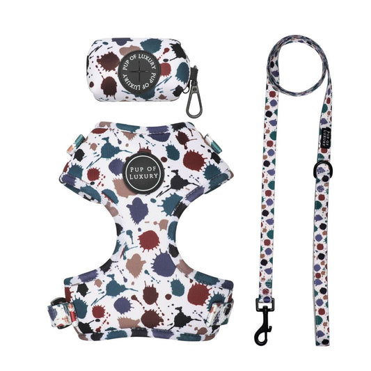Bundle | Splash Of Luxury | Dog Harness + Leash + Poop Bag
